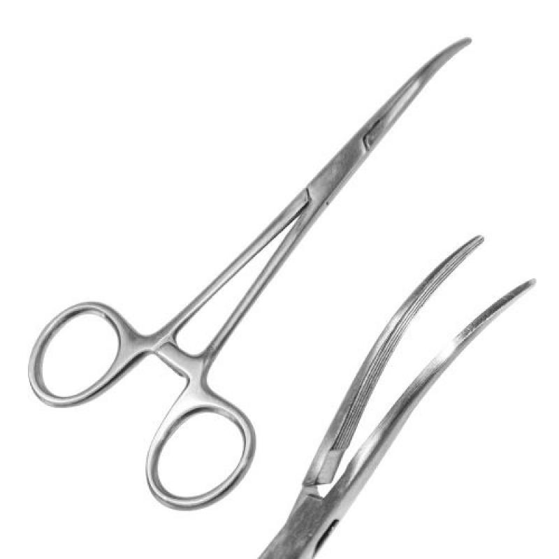 Затискач судинний Bainbridge довжина = 15 см, зігнутий, J-17-152, Surgicon.